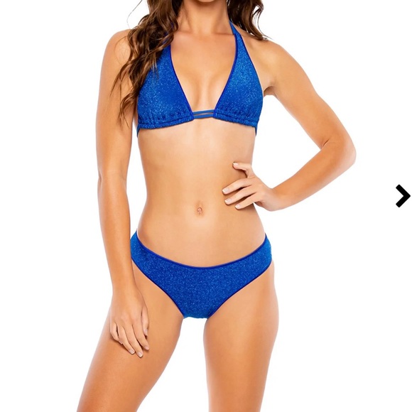 Luli Fama Stardust Royal Blue Bikini NWT - Picture 1 of 9